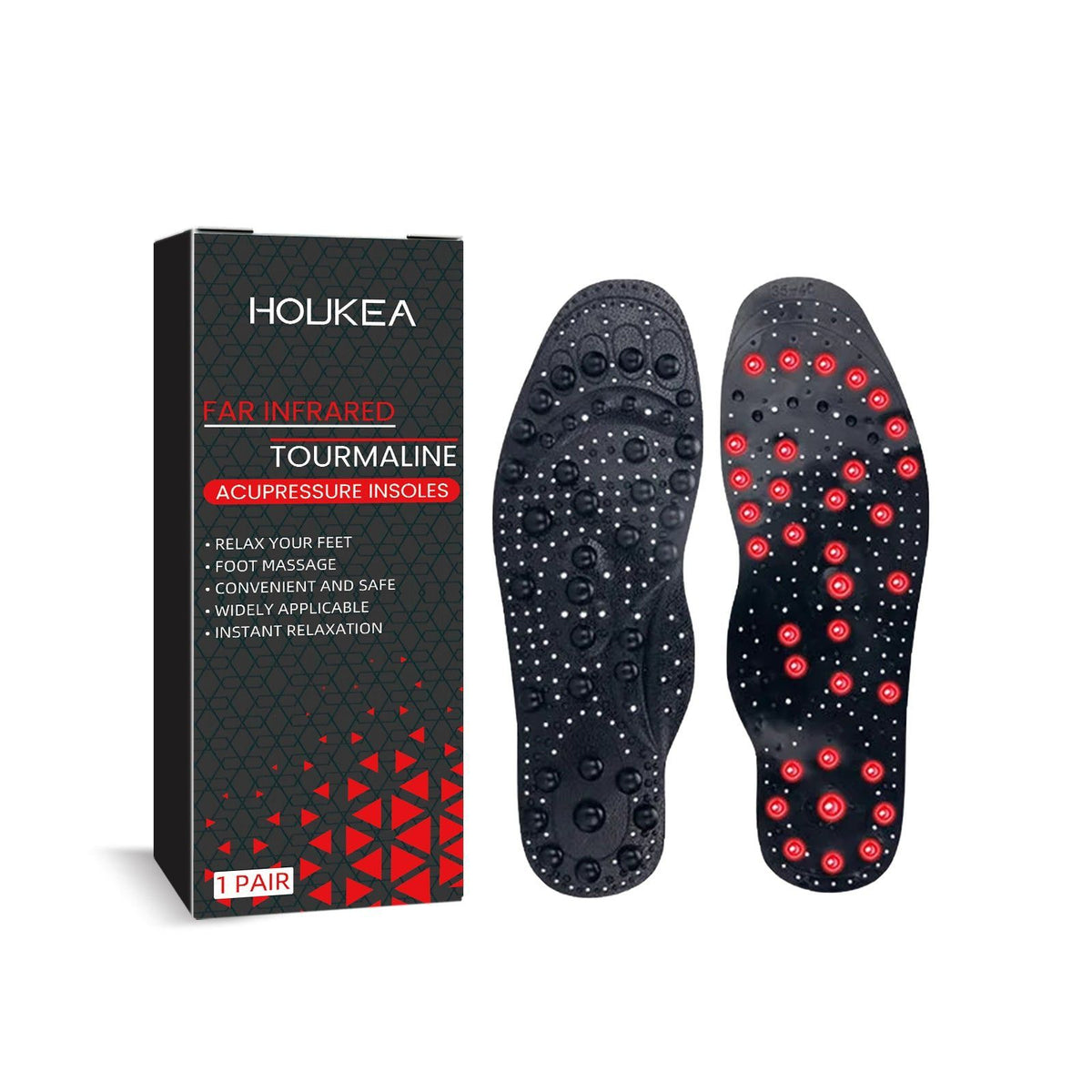 Revitalize Your Body Care with Infrared Tourmaline Acupressure Insoles for Pain Relief ,1pair