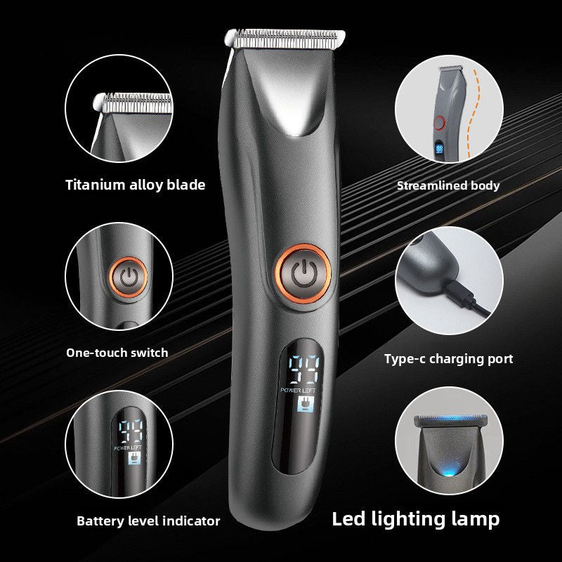 Titanium Blade Hair Clipper with USB Charging