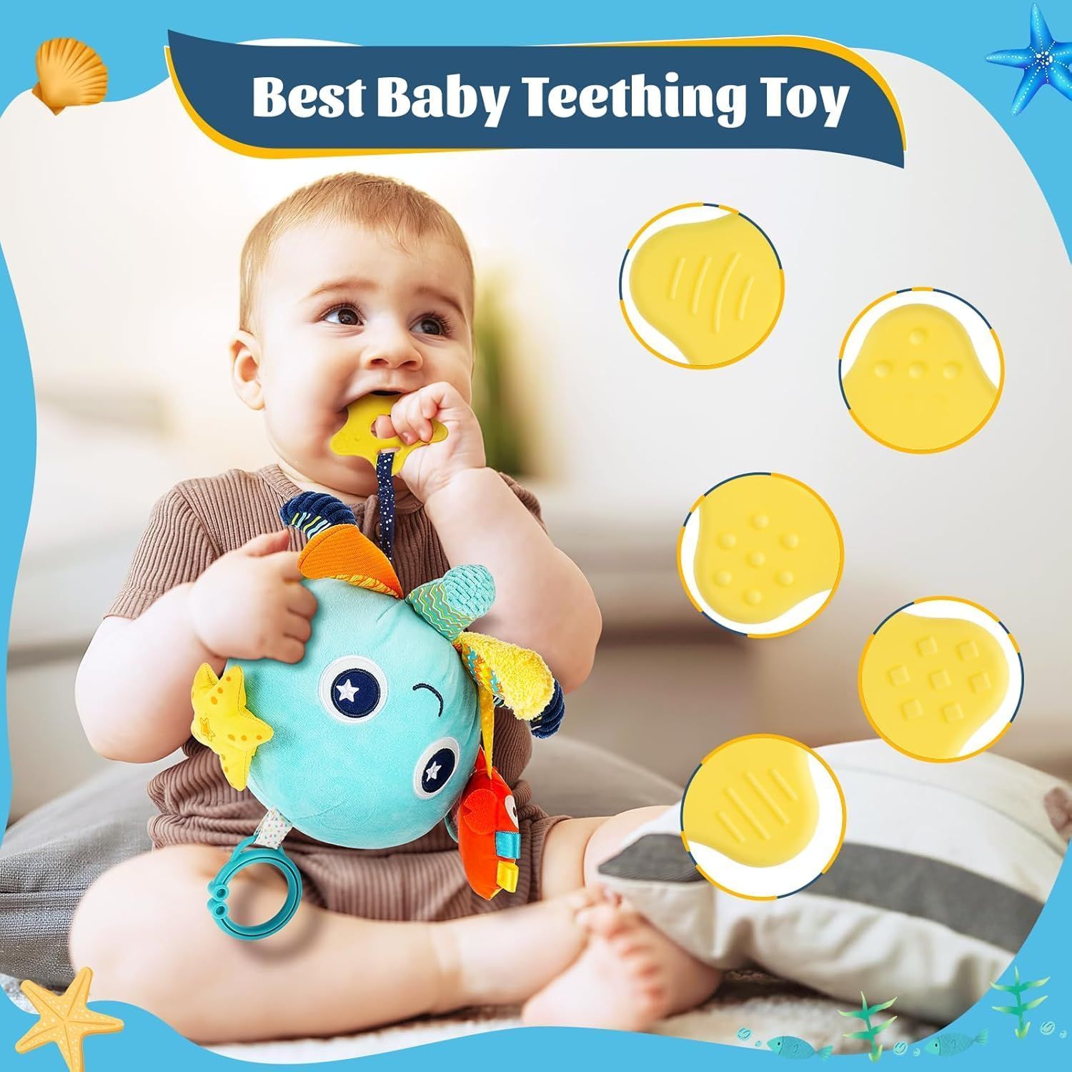 Baby Plush Musical Toy Pram Toys Hanging Stuffed Animal Toy for Babies 0-12 Months