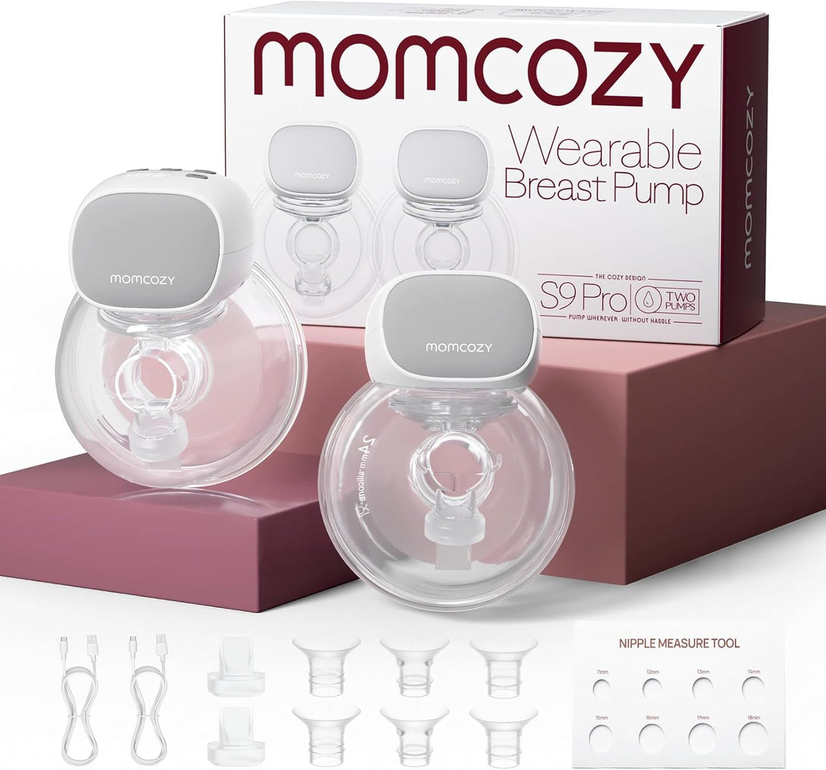 Momcozy S9 Pro Wearable Breast Pump - Double Grey