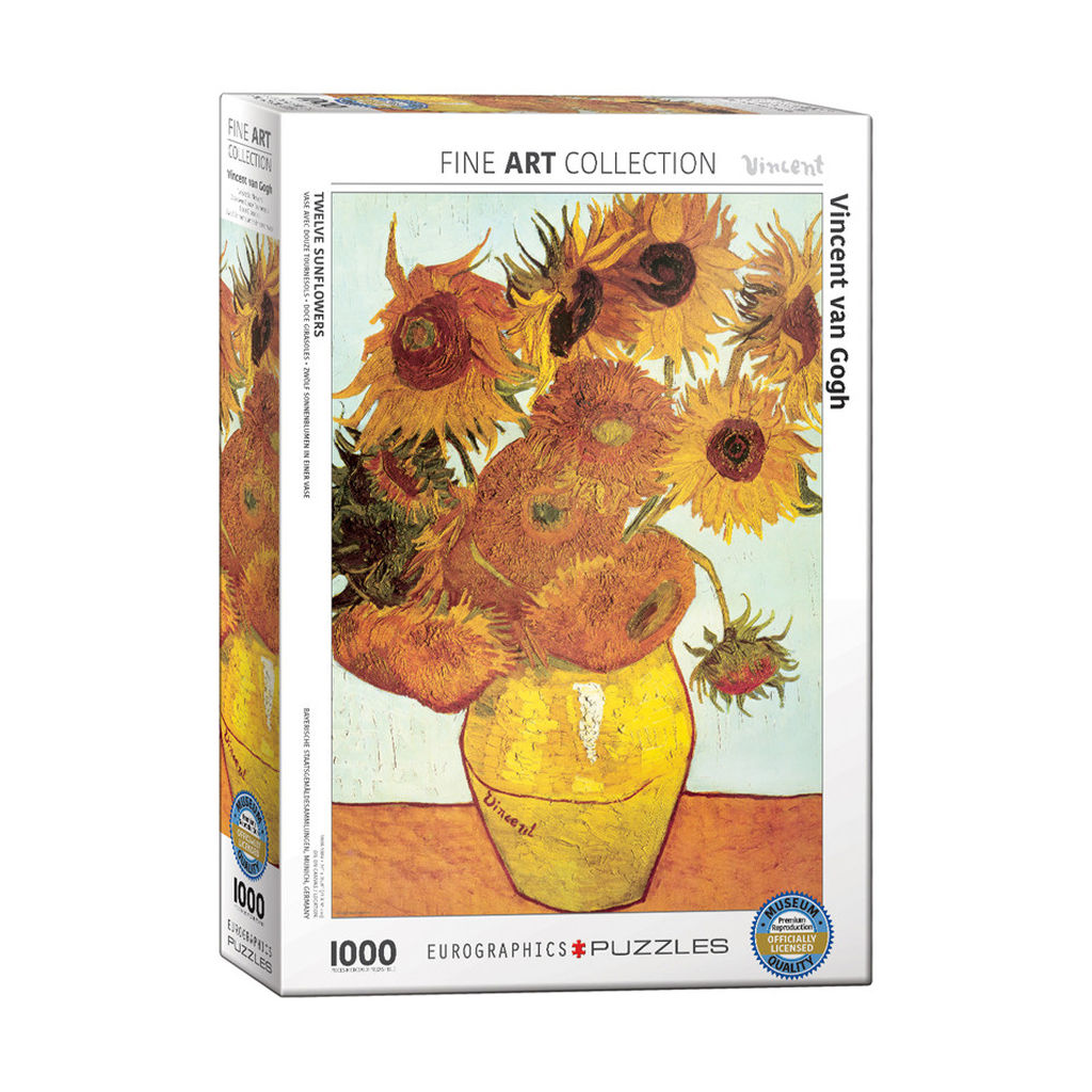 Twelve Sunflowers 1000 Pieces Puzzle