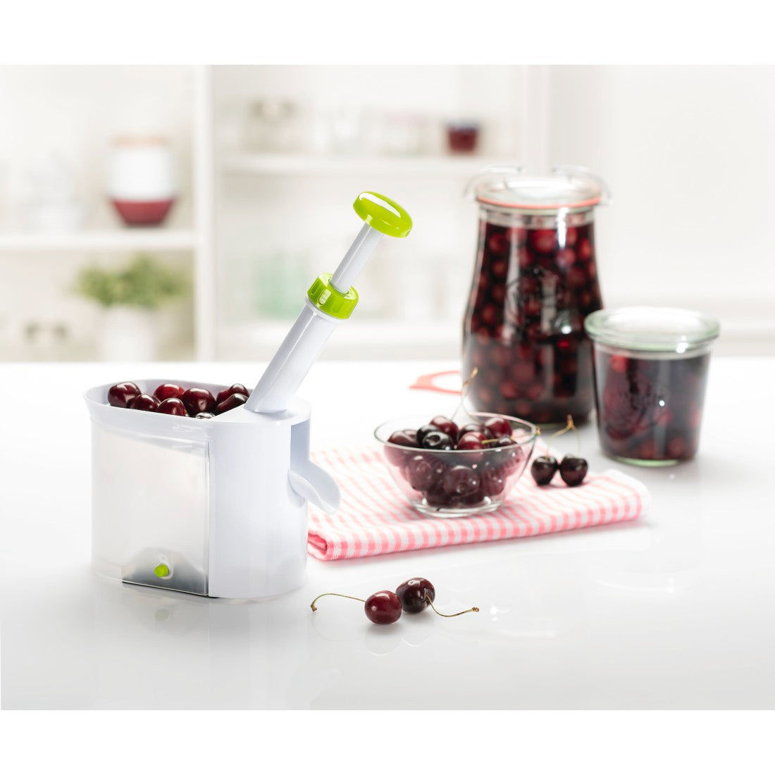 XAVAX 111478 Stone Remover for Cherries and Olives- white/green