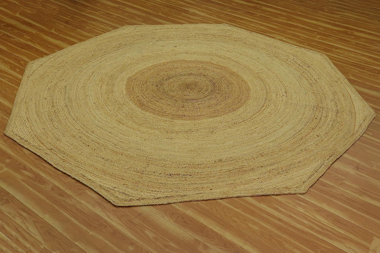AIESY®  Beautiful Reversible Geometric Pattern Jute  Rug