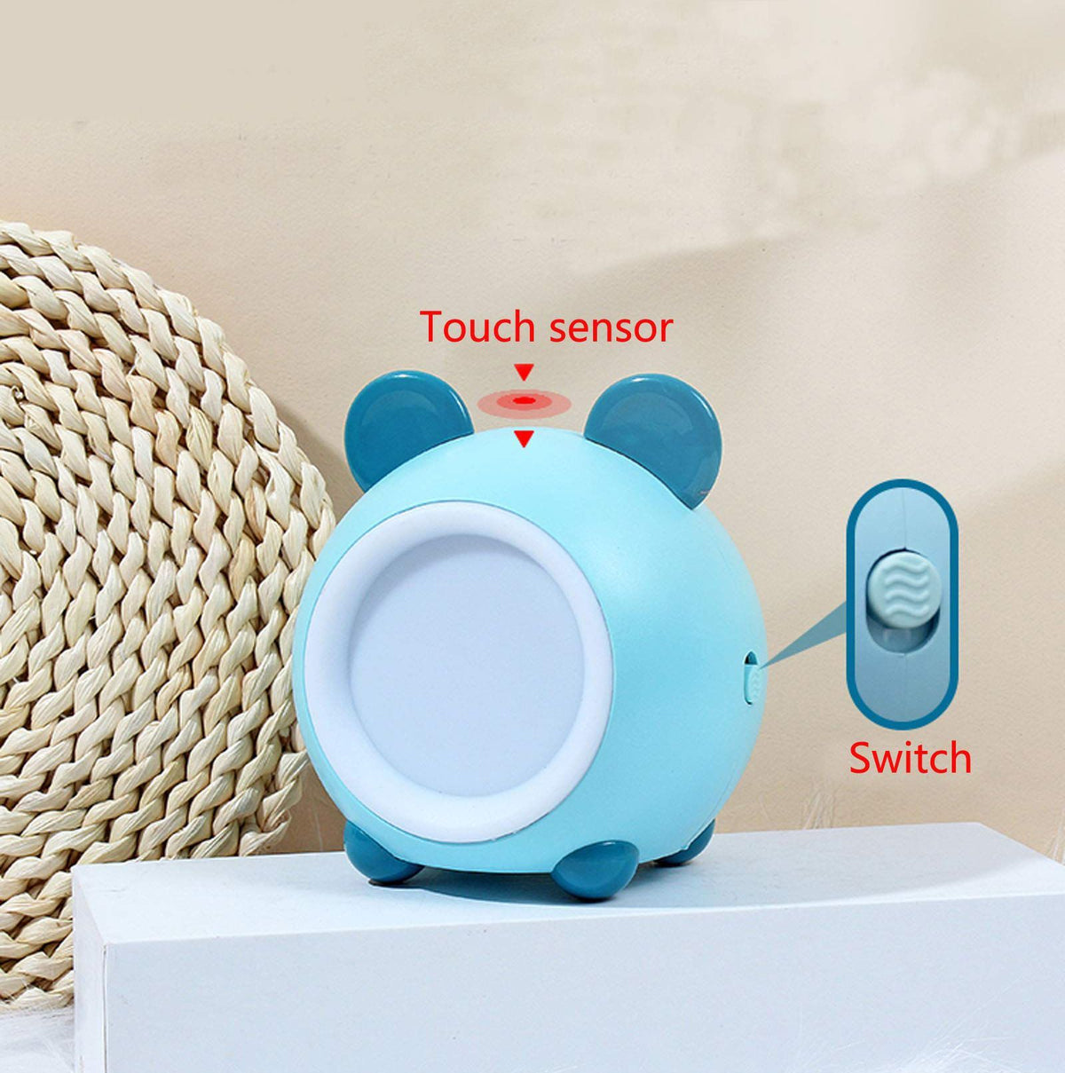 LED Sleep Light Touch Control USB Rechargeable Night Light Dimmable Table Lamp
