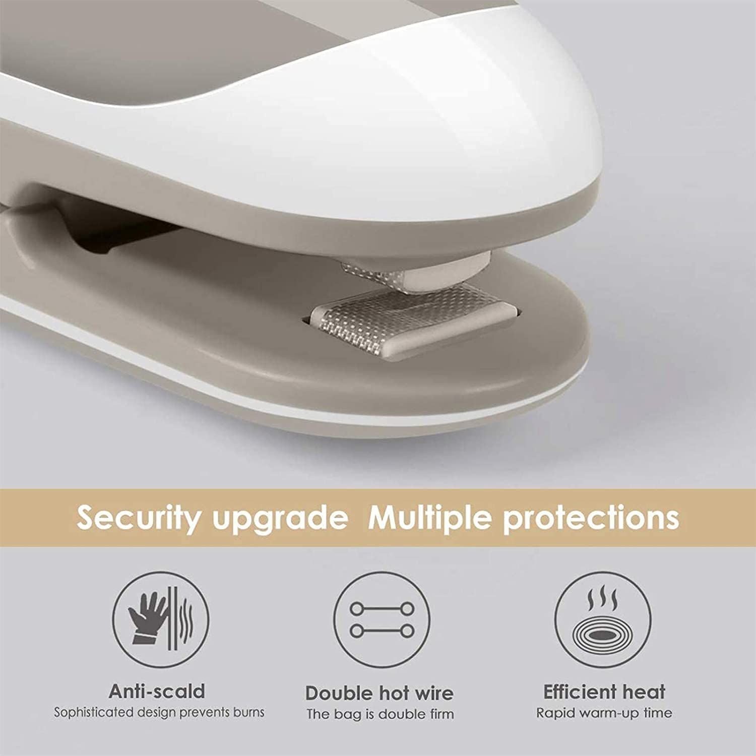 Mini Bag Sealing Machine Portable Heat Sealer Cutter Snack Clip For Food Storage