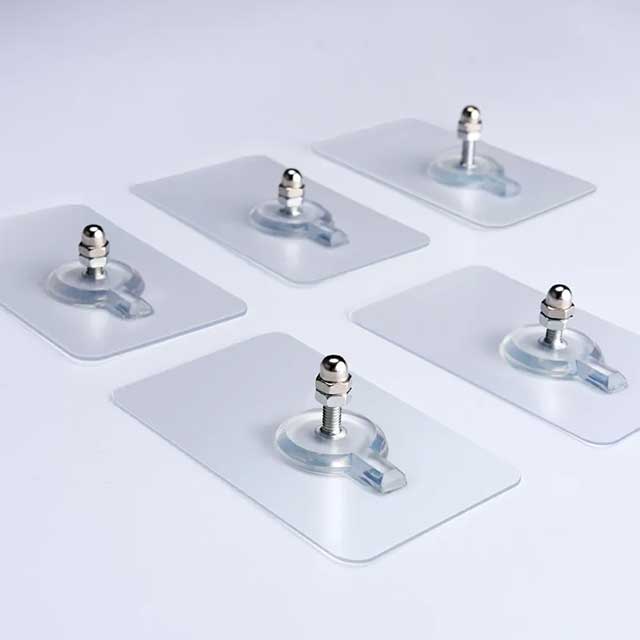 Heavy-Duty Screw Transparent Wall Hook Hanger for Home & Office Organization