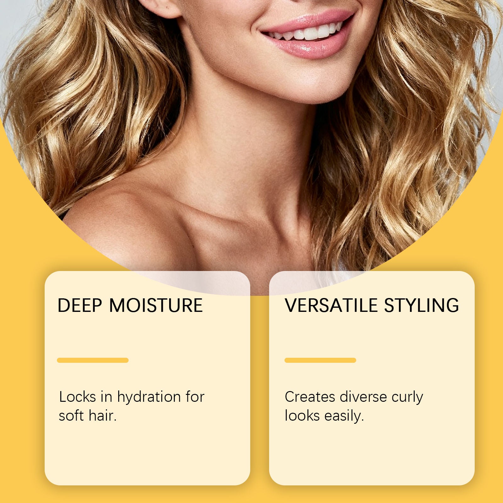 Curl Setting Cream, Natural Shine, Long-Lasting Style, Easy to Use ,120g