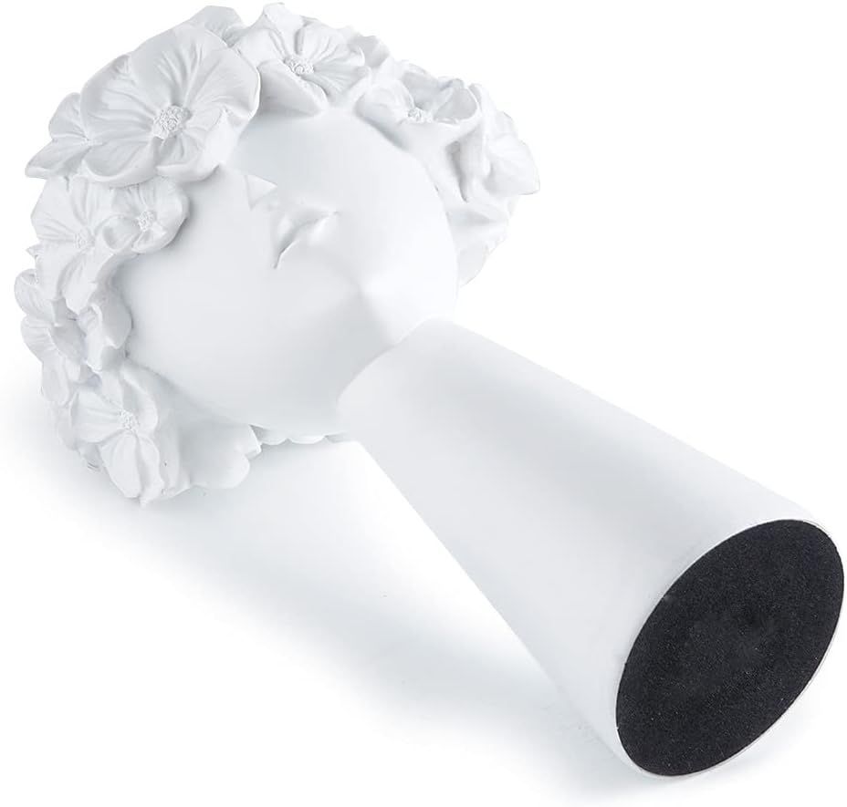 Creative Vase Girl Head Statue Planter Home Decor Resin Flower Pot Ornament