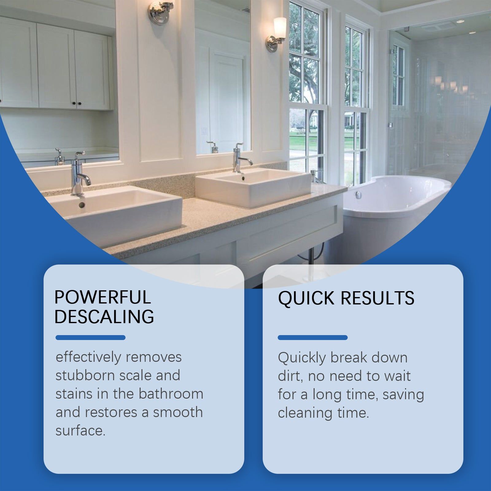 Bathroom Cleaner, Powerful Household Cleaning, Removes Water Stains and Lime, Fast Stain Removal ,120ml