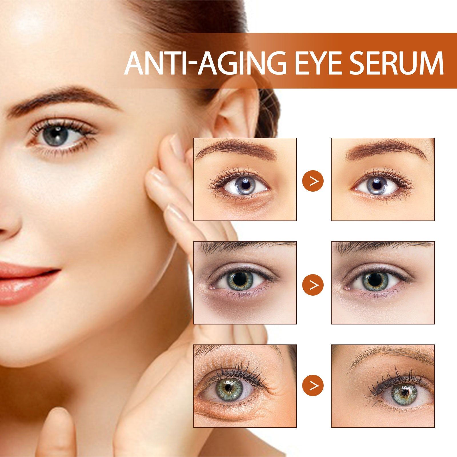 Anti-Aging Eye Serum, Reduces Dark Circles, Fine Lines, Puffiness, Eye Bags ,20ml