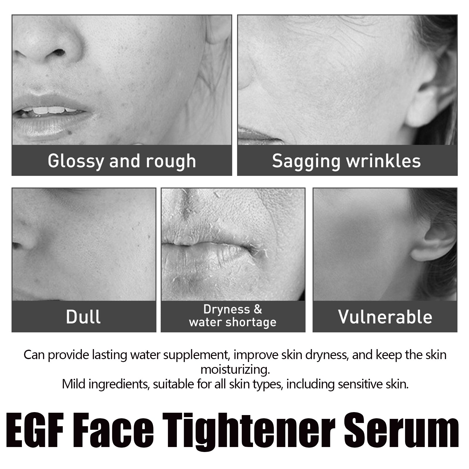 EGF Face Serum, Anti-Aging, Hydrating, Brightening, Skin Tightening, Facial Care ,100ml