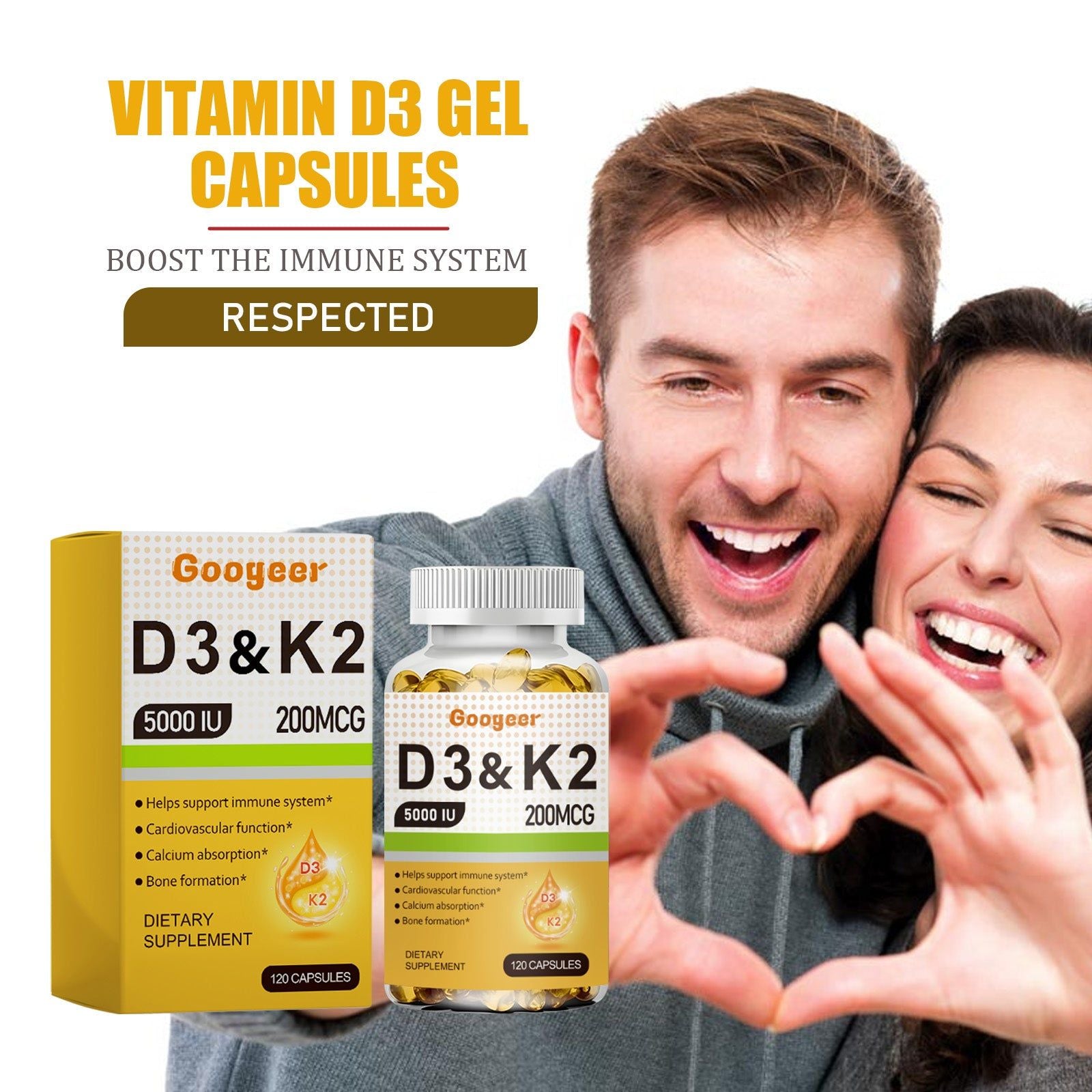 Boost Your Body Care, Vitality & Immunity with Vitamin Capsules, Relieve Fatigue ,120capsules