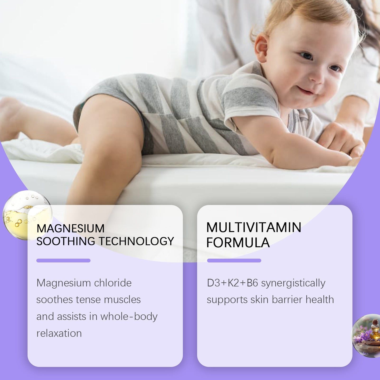Children's Moisturizing Magnesium Cream, Gentle Relaxing Skin Barrier Support, Natural Hydration ,114g