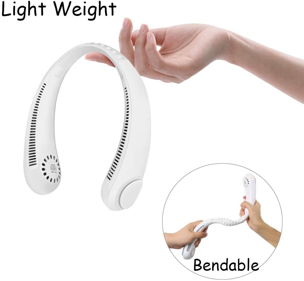 Bladeless Neck Fan Hanging Small Fan Portable Hands Free Neck Fan For Outdoor Sports Travel