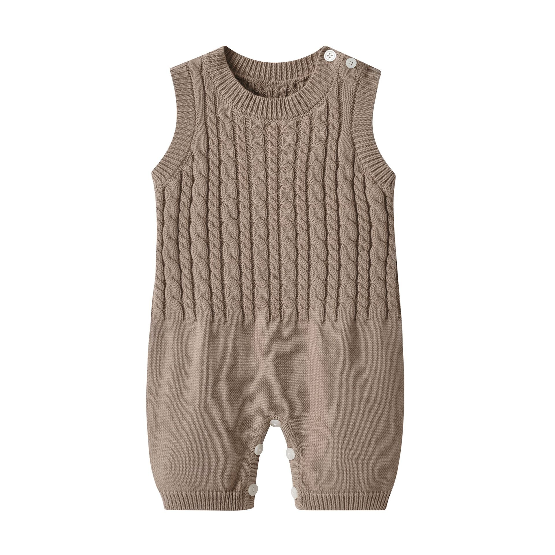 Baby Knit Romper Hat Set Sleeveless One Piece Outfits Jumpsuits Newborn Photoshoot Props Clothes