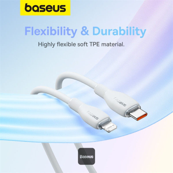 Baseus Pudding Series Fast Charging Cable Type-C To Lightning 20W, 1.2M, Stellar White