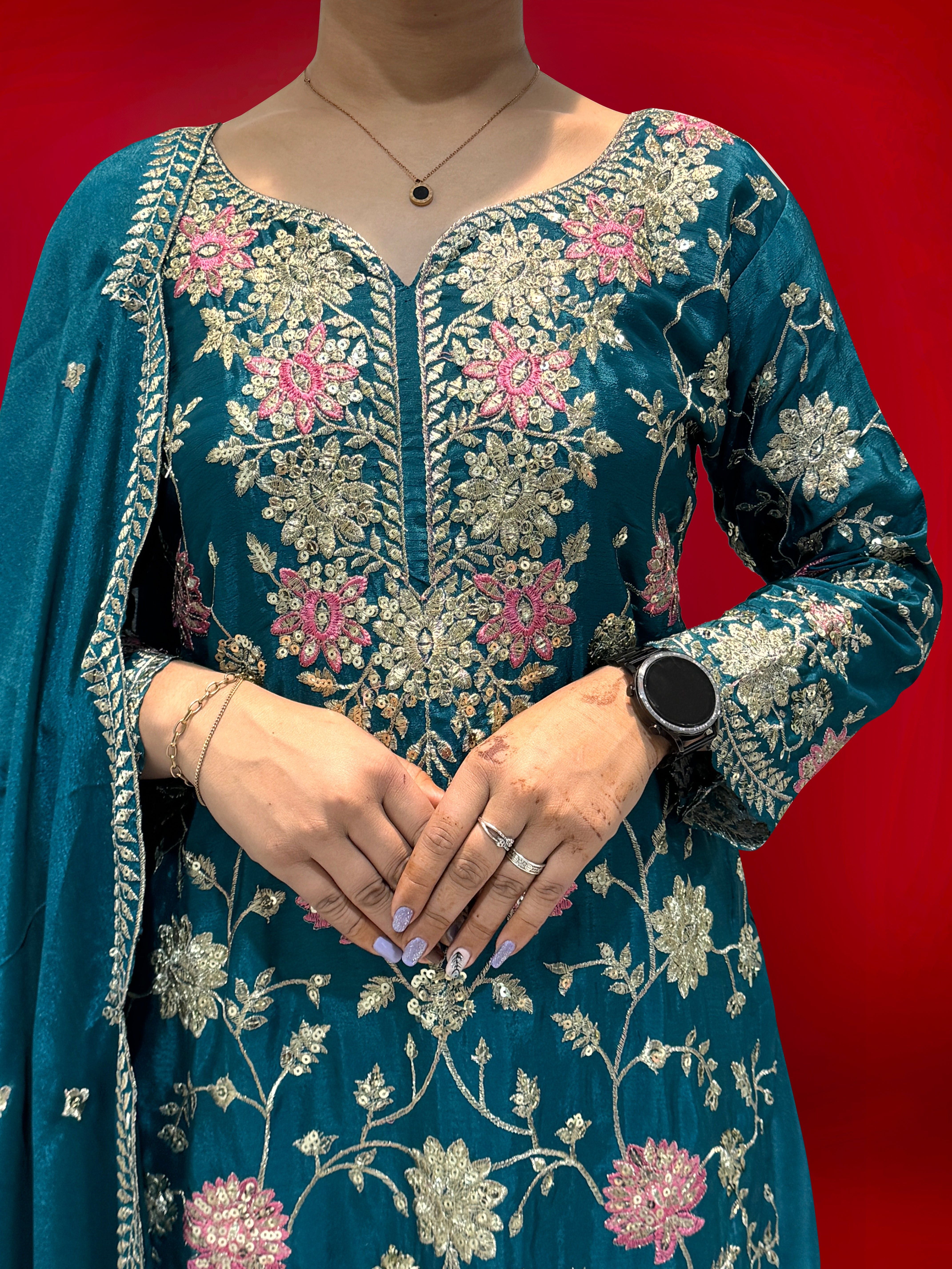 Party Wear Beautiful Top-Bottom And Fancy Dupatta