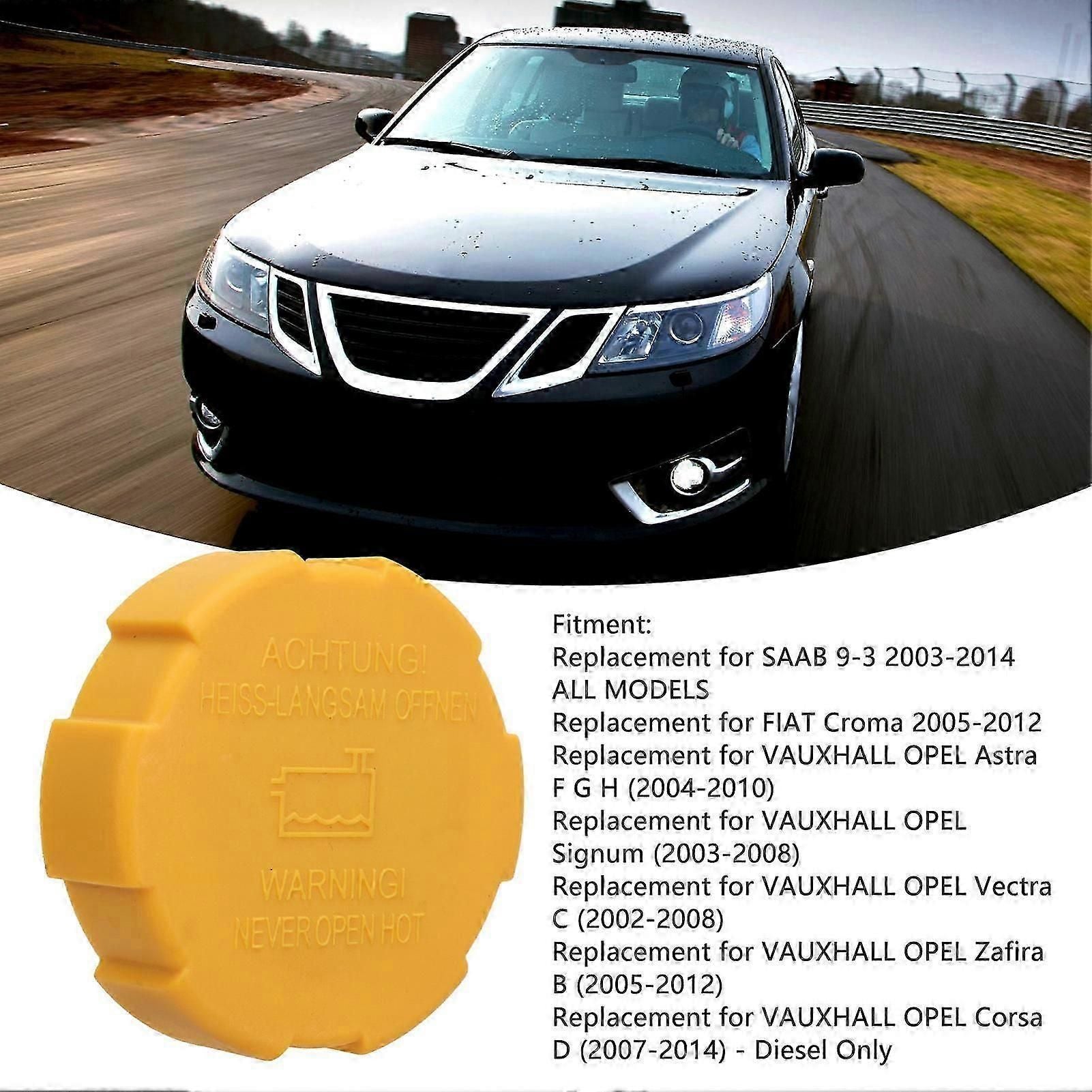 Radiator Expansion Water Tank Cap 1304677 Coolant Header Water Tank Cover Replacement For Vxhall Opel Astra