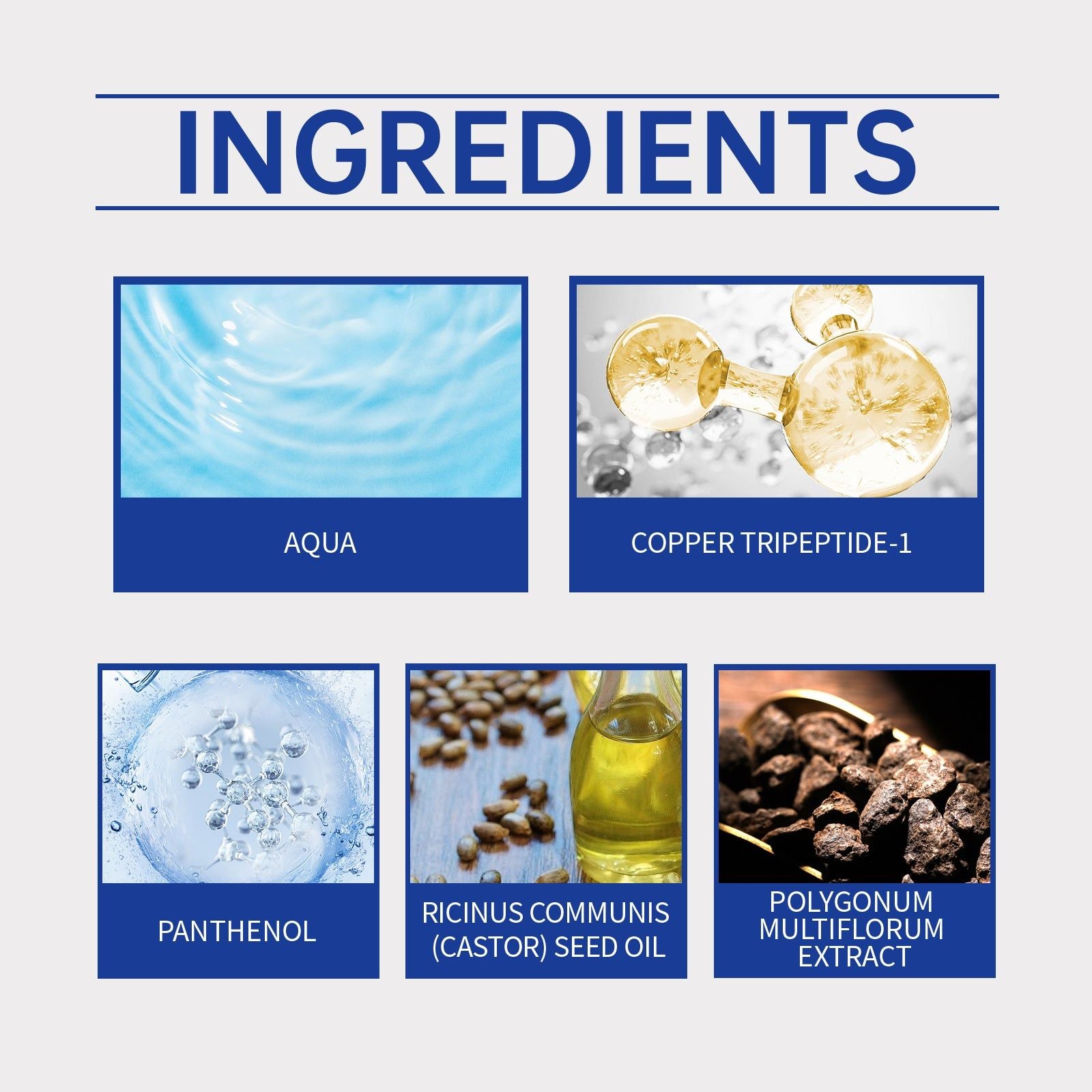 Blue Copper Peptide Hair Care Spray, Hair Growth, Anti-Hair Loss, Nourishing Treatment ,60ml