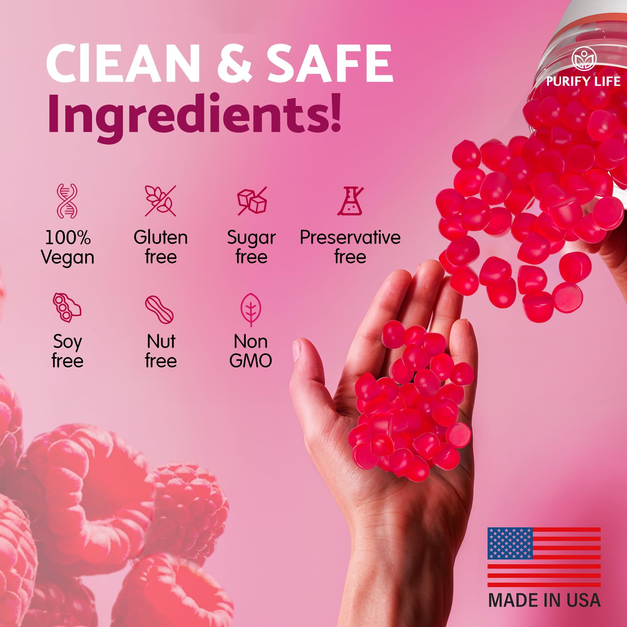 Purify Life Sugar-Free Biotin Gummies 120