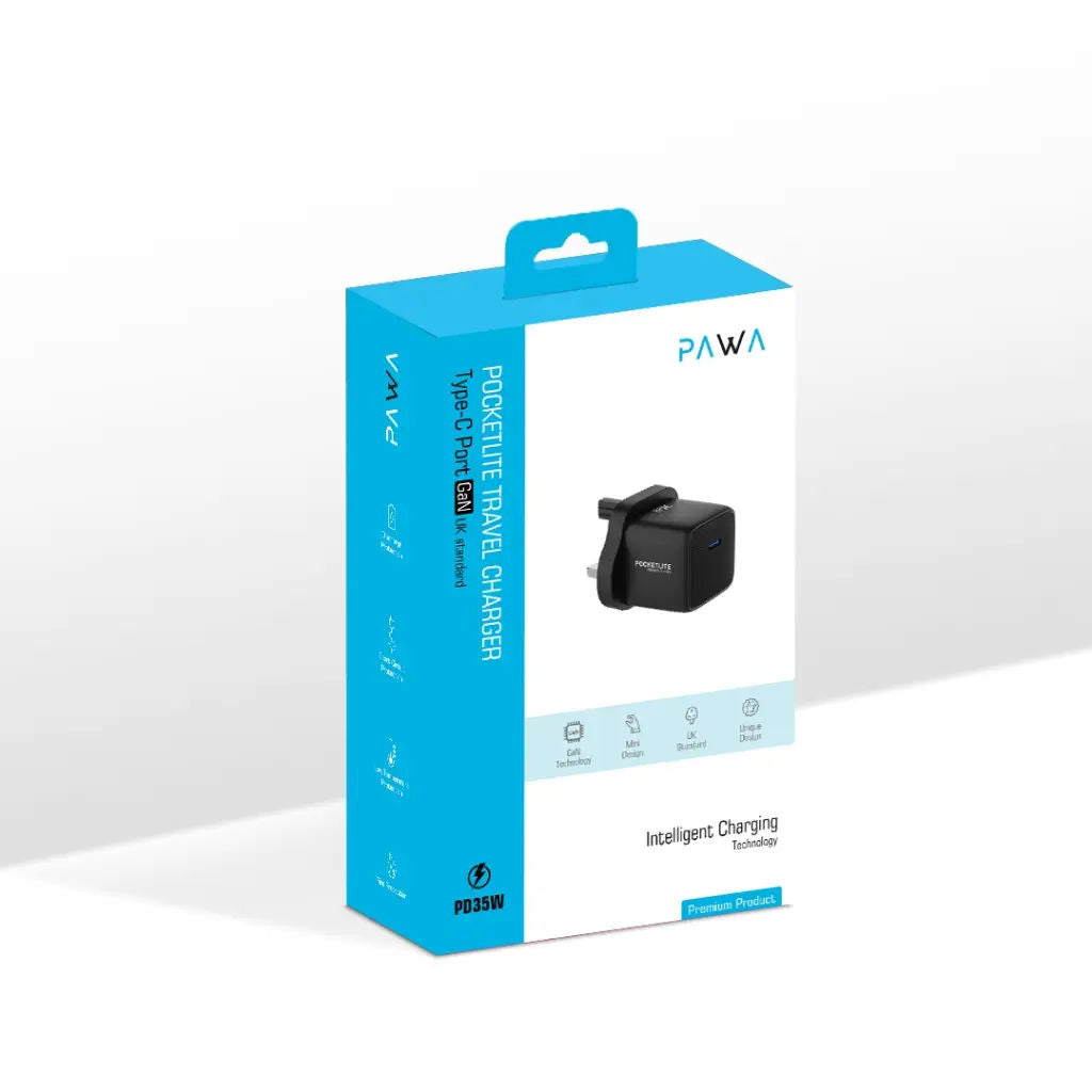 PAWA POCKET LITE TRAVEL CHARGER 25W BLACK