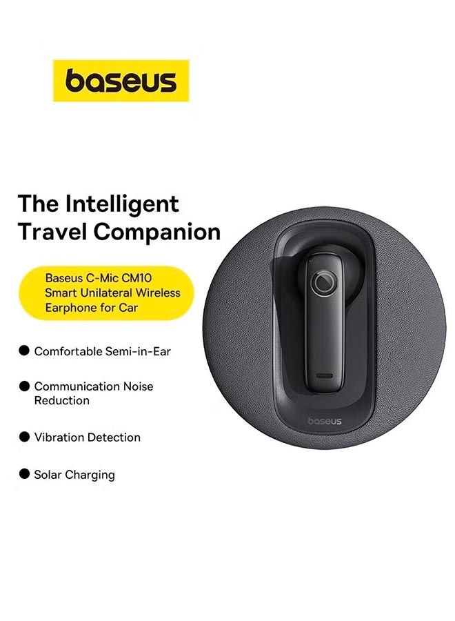 Baseus C-Mic CM10 Smart Unilateral Wireless Headphone For Car, Solar Charging Bluetooth 5.3 Wireless Earbuds
