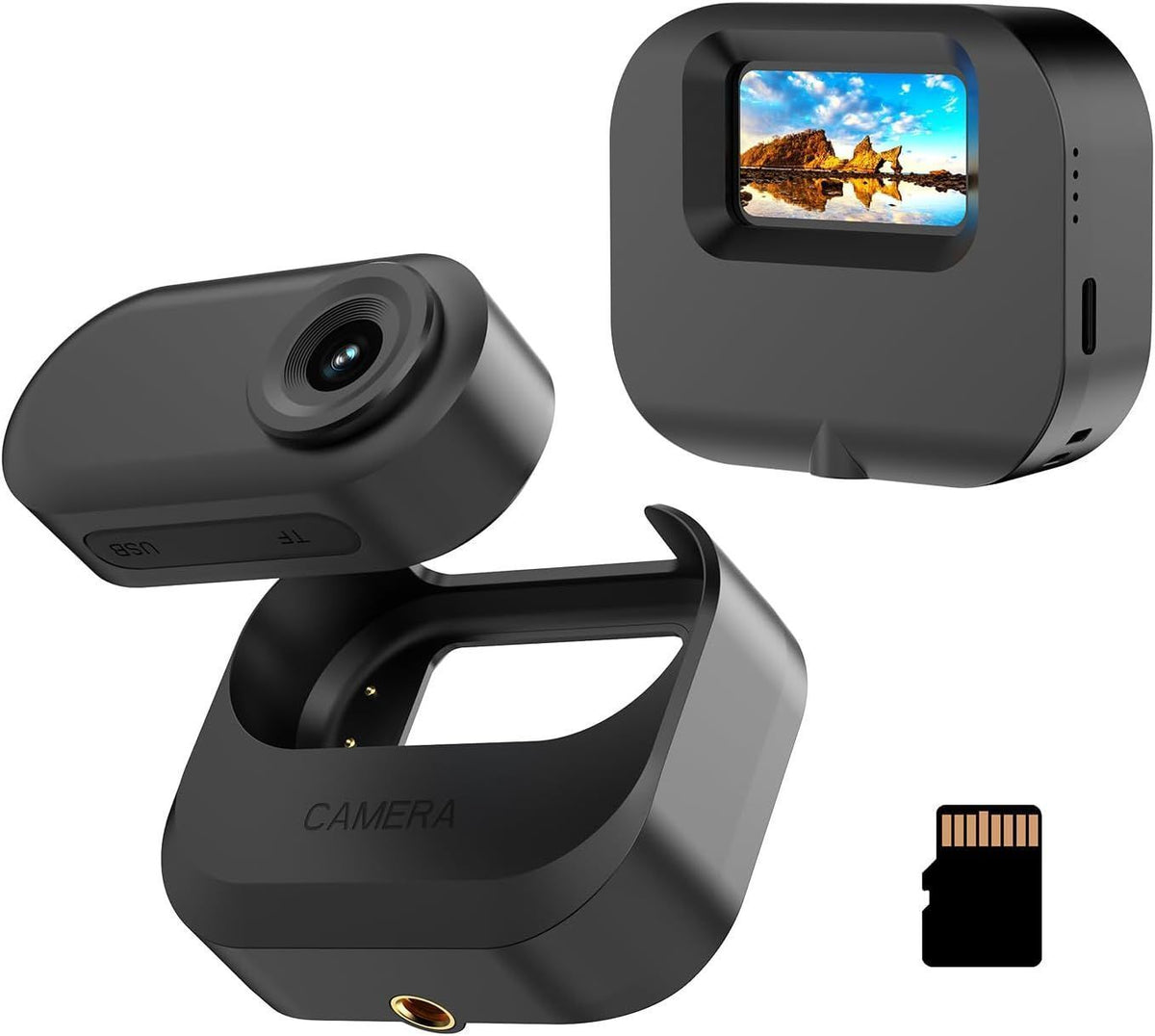 HD Mini Sports Camera Portable Magnetic Action Camera for Travel Cycling with 32GB TF Card