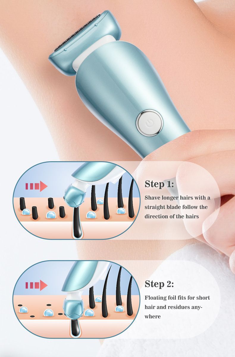 Women's Waterproof Body Hair Trimmer