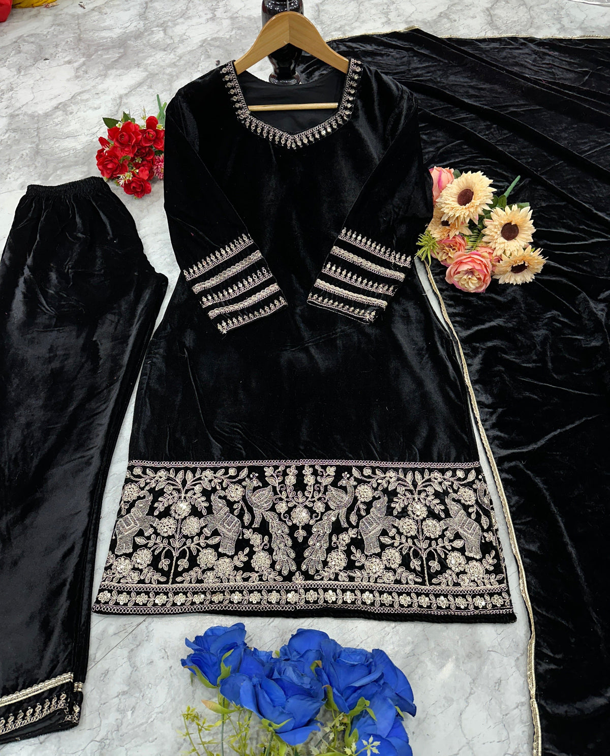 Fab Zone Designer Party Wear Beautiful Top And Bottom With Dupatta