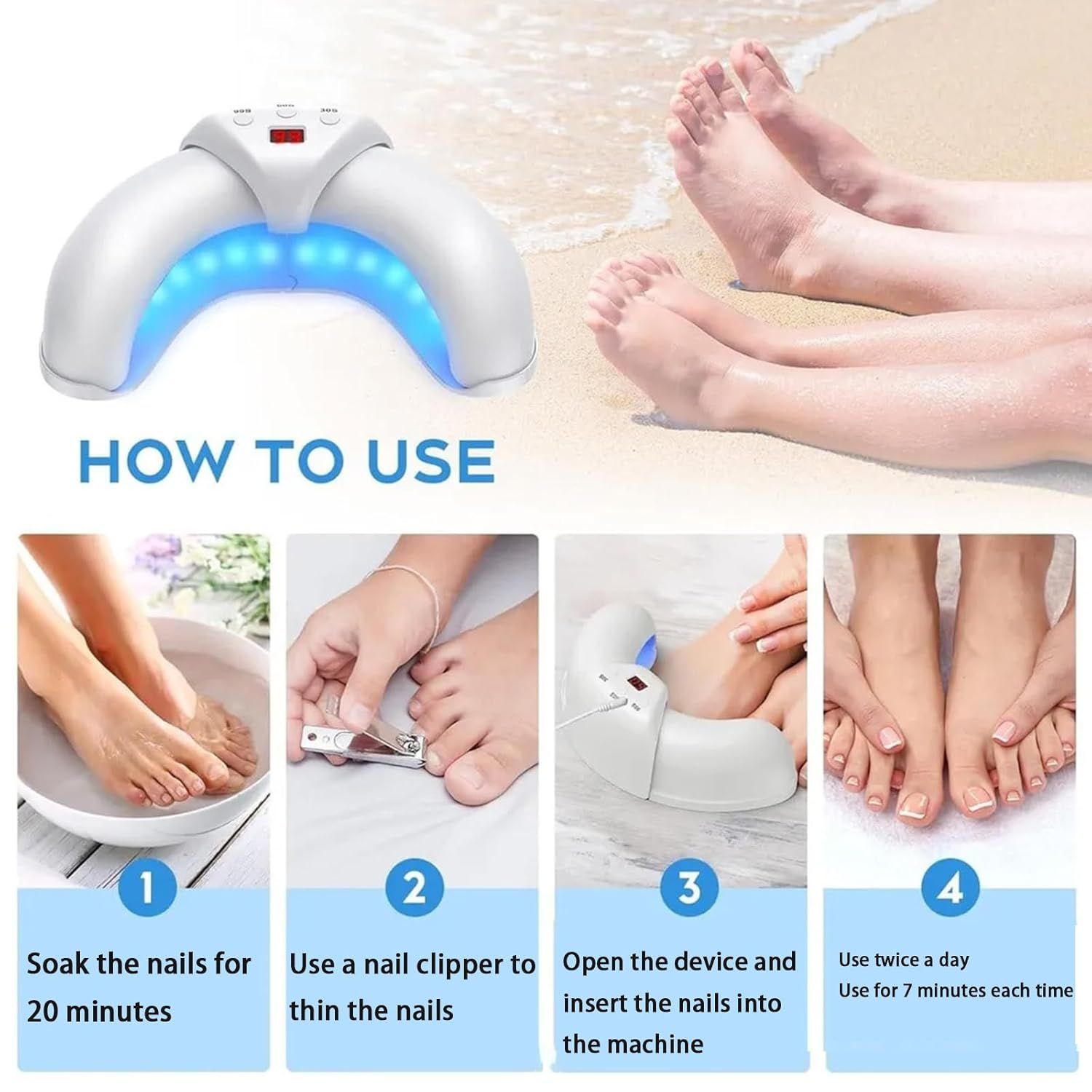 Nail Fungus Light Therapy Device Nail Fungus Treatment Device