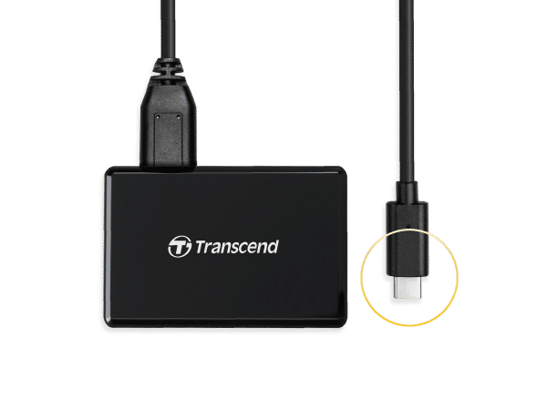 قارئ بطاقات الذاكرة المتعددة Transcend TS-RDC8K2، USB 3.1 Gen 1، النوع C