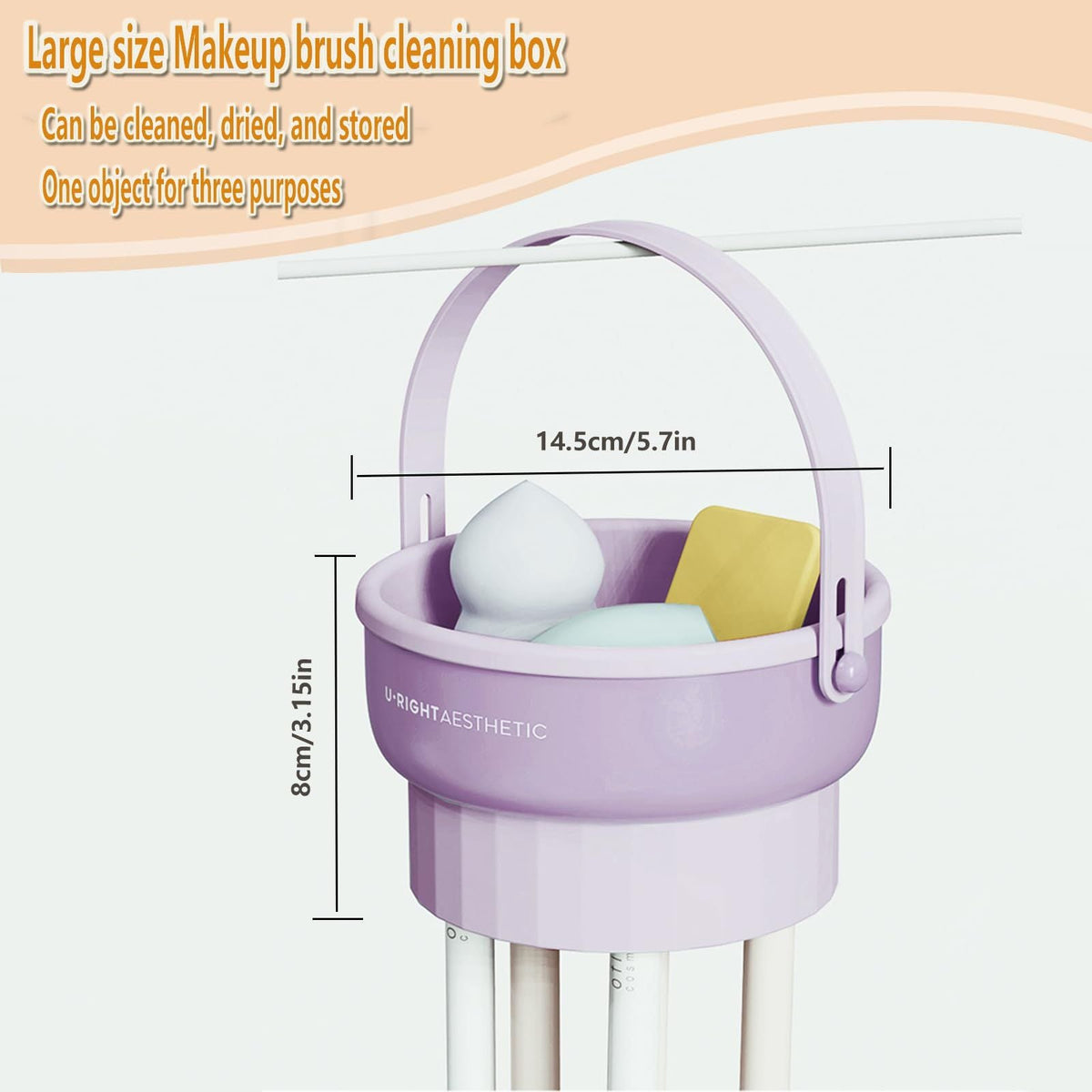 Makeup Brush Cleaning Mat Hanging Drying Rack Makeup Brush Cleaning Pad