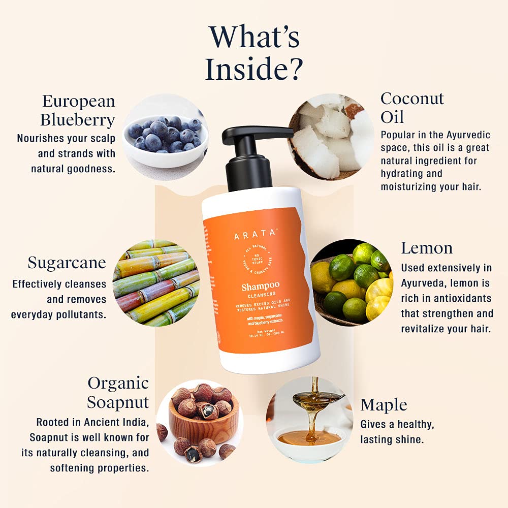 شامبو أراتا الطبيعي للتحكم في إفراز الدهون (300 مل)