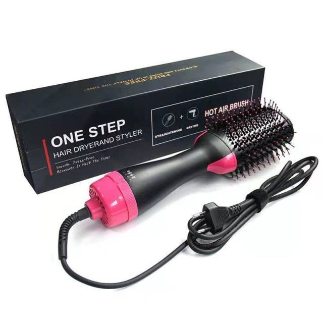 3 IN 1 Hot air Brush, Straightener, Curler and Comb EU Plug
