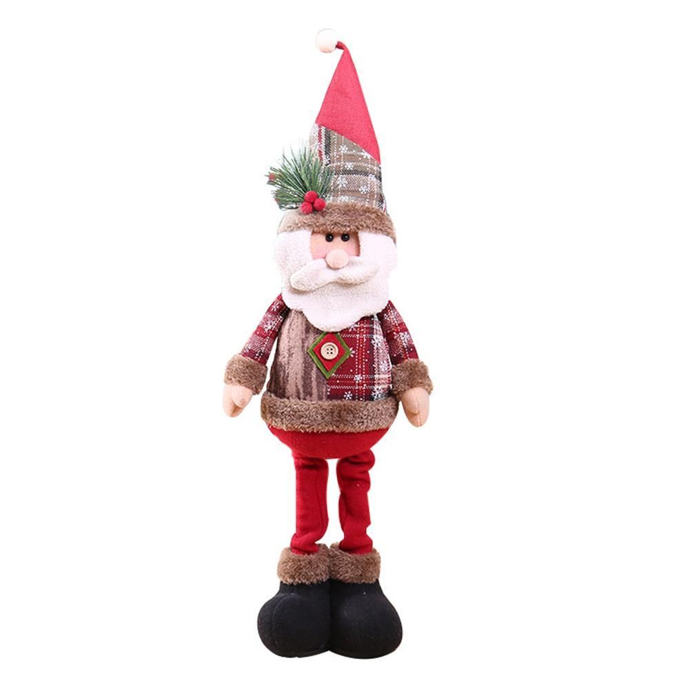 Christmas Santa Claus Plush Dolls Snowman Ornament Xmas Decoration Kids Toy