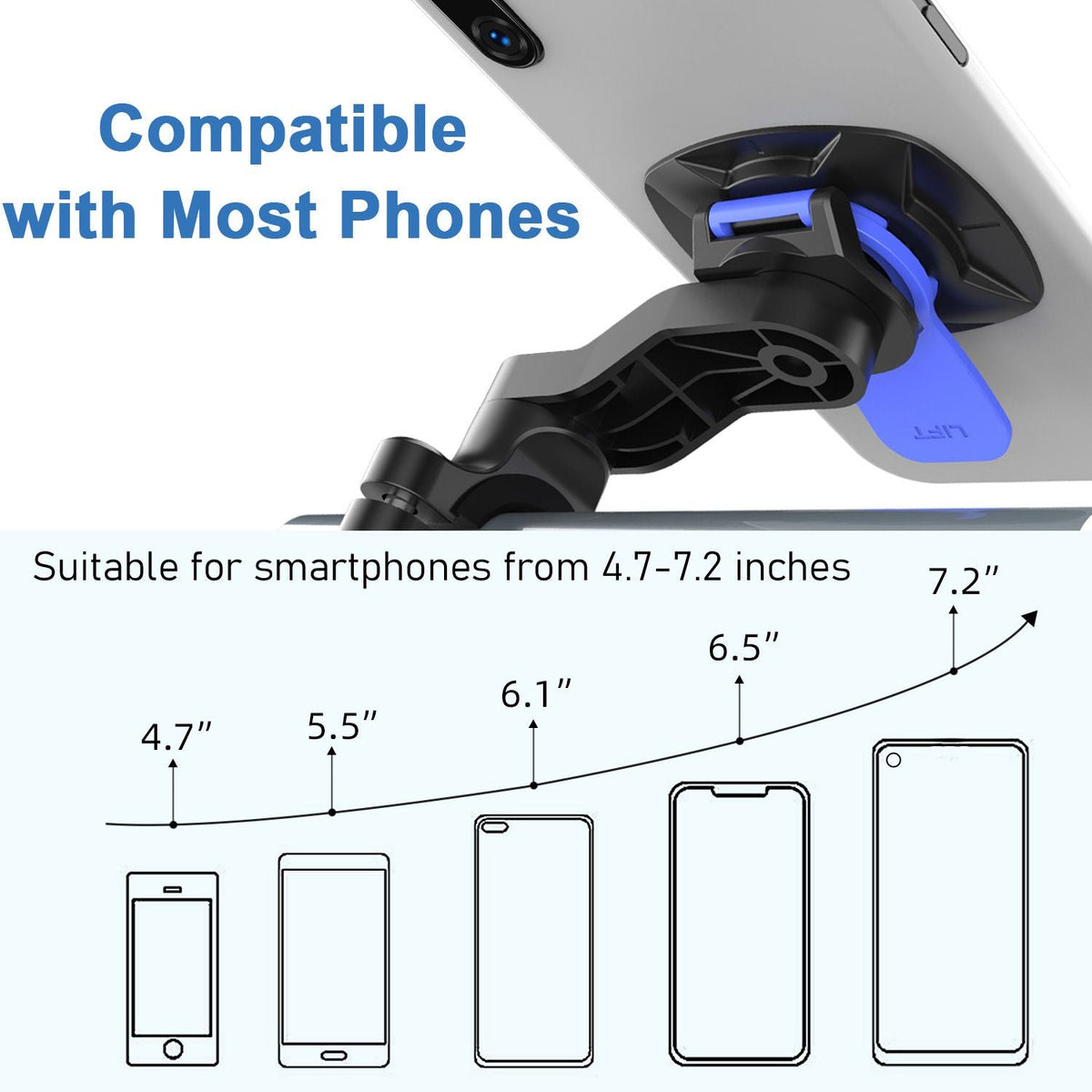 Bike Phone Mount Universal Handlebar Rotating Phone Holder For Bicycle Motorcycle