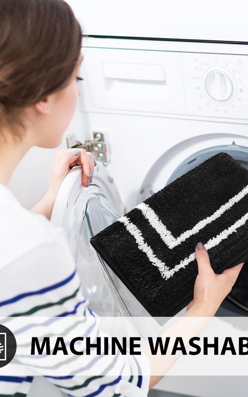 AIESY® Beautiful Runner Double Border Design Non-Slip Bath Mat