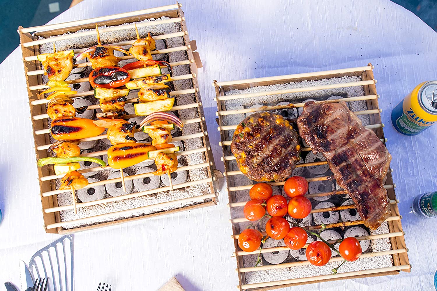 KISTENMACHER CasusGrill instant Single Use Biodegradable ECO-friendly BBQ Grill - Portable & Disposable