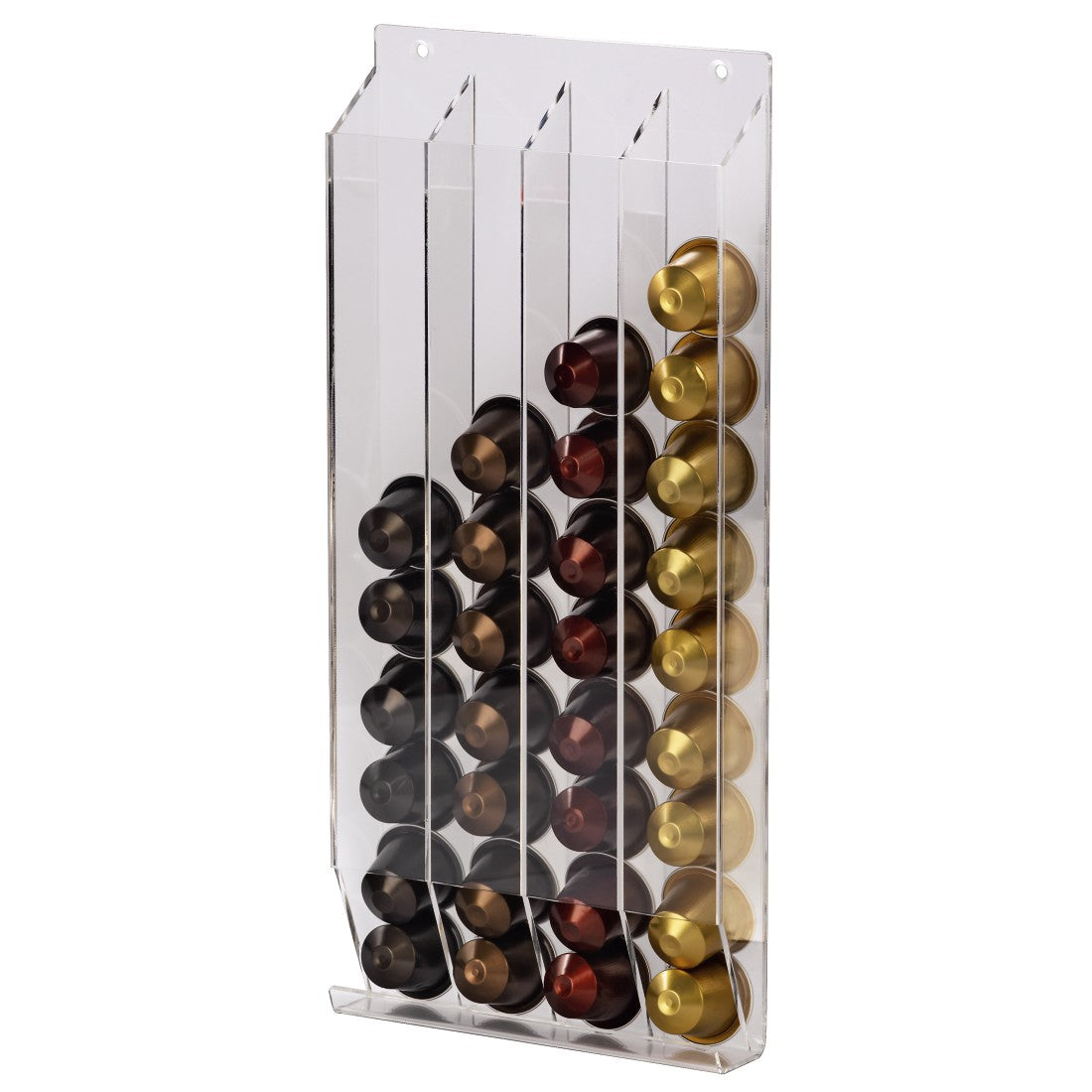 XAVAX 111154 "Acrilico" Coffee Capsule Stand for Nespresso, 40 capsules, transparent