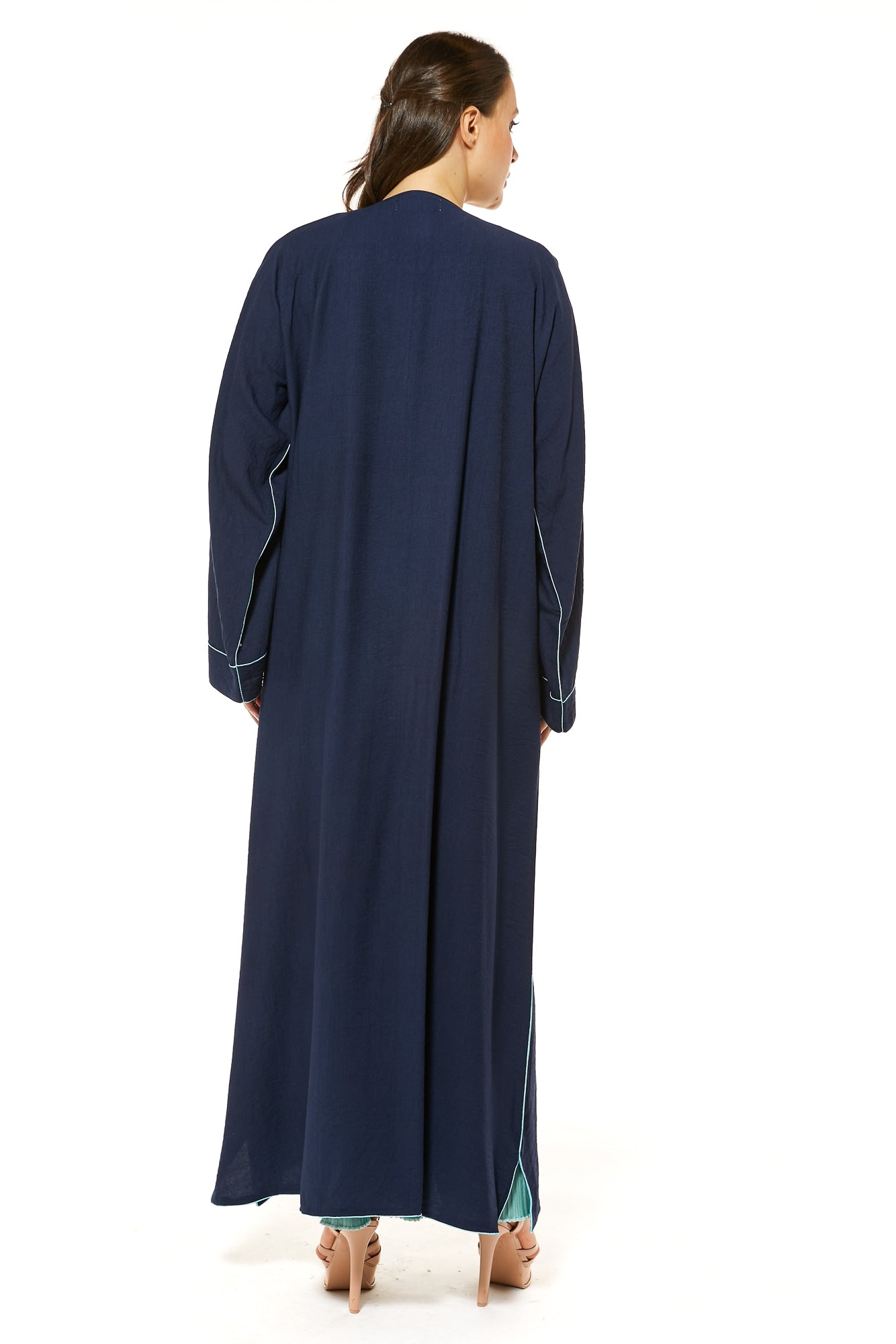 MOiSTREET Navy Casual Abaya with Pockets
