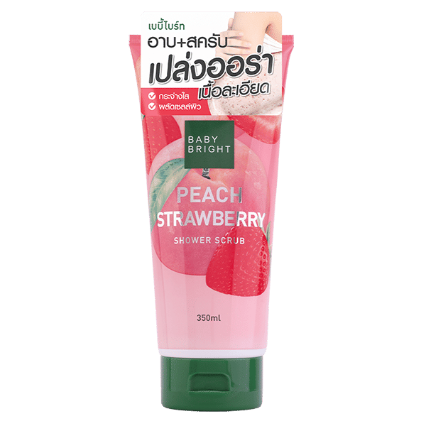 مقشر الاستحمام بالفراولة والخوخ 350 مل بيبي برايت (ب)