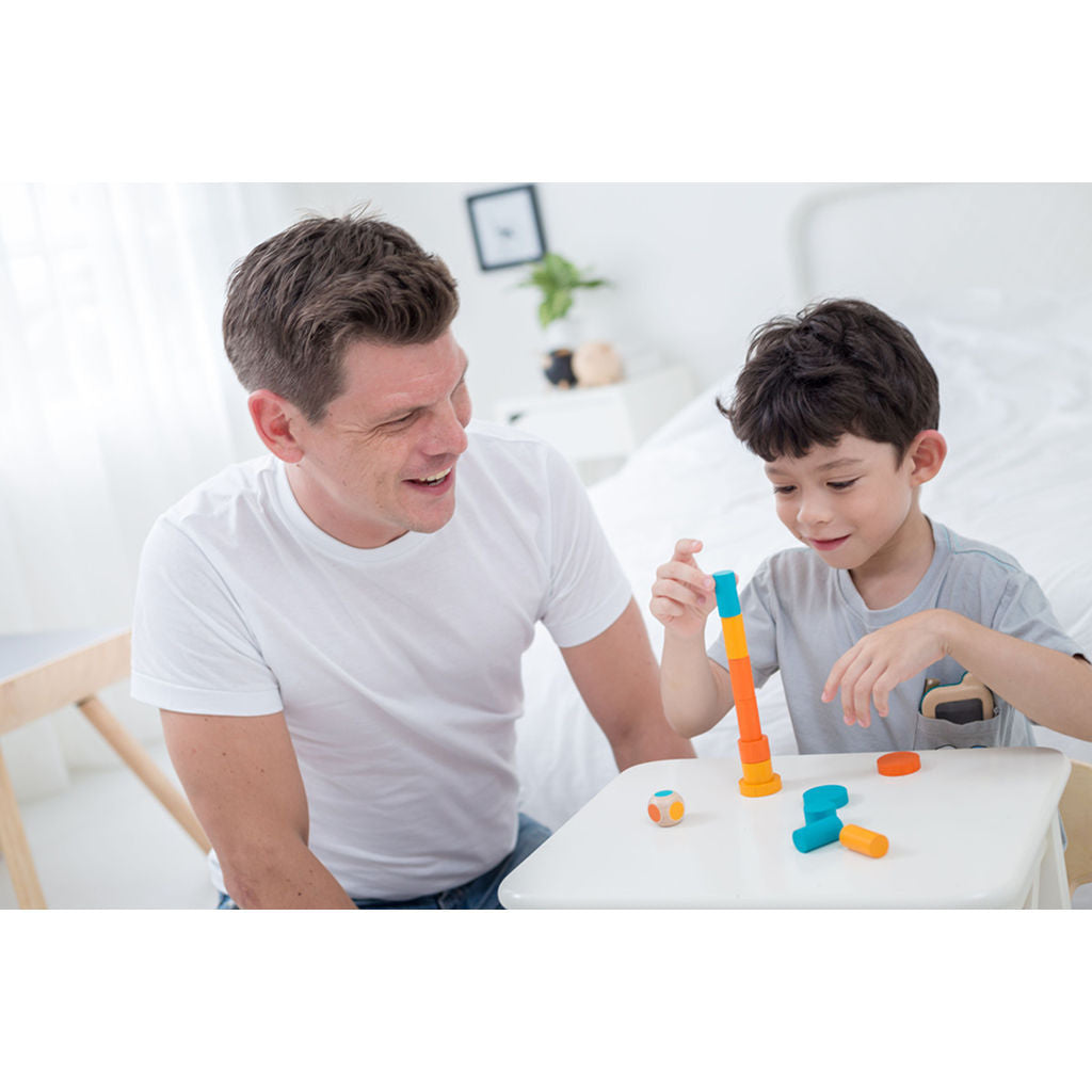PlanToys Stacking Game — Wooden Dice Game