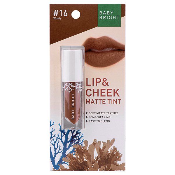 LIP & CHEEK MATTE TINT 2.4G BABY BRIGHT (M) #16 WOODY (Y2022)