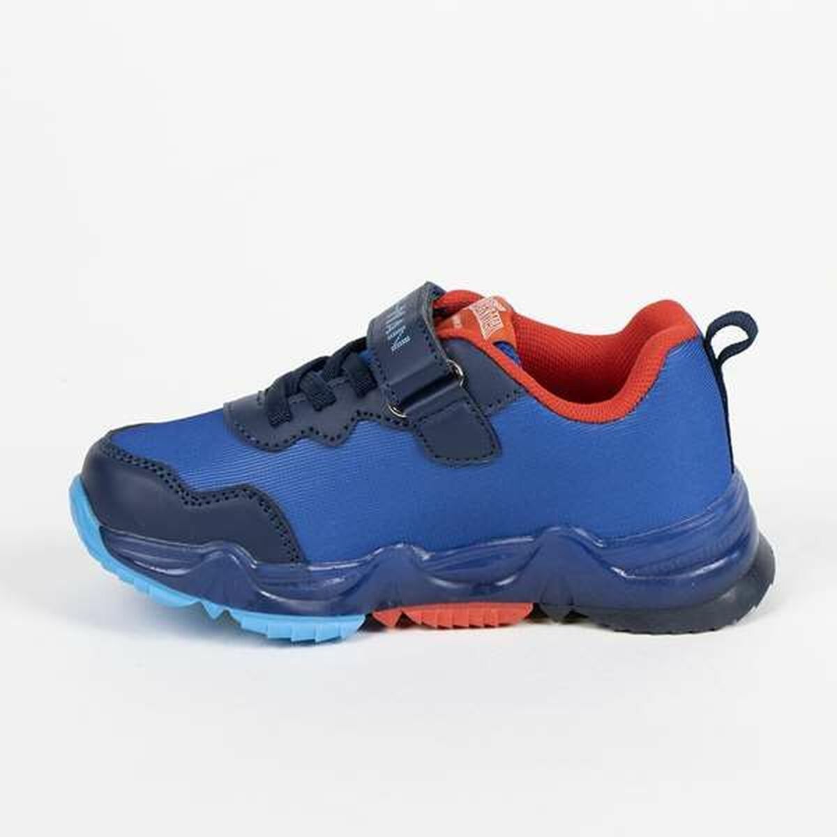 حذاء رياضي للأطفال بلون أزرق بطبعة سبايدرمان