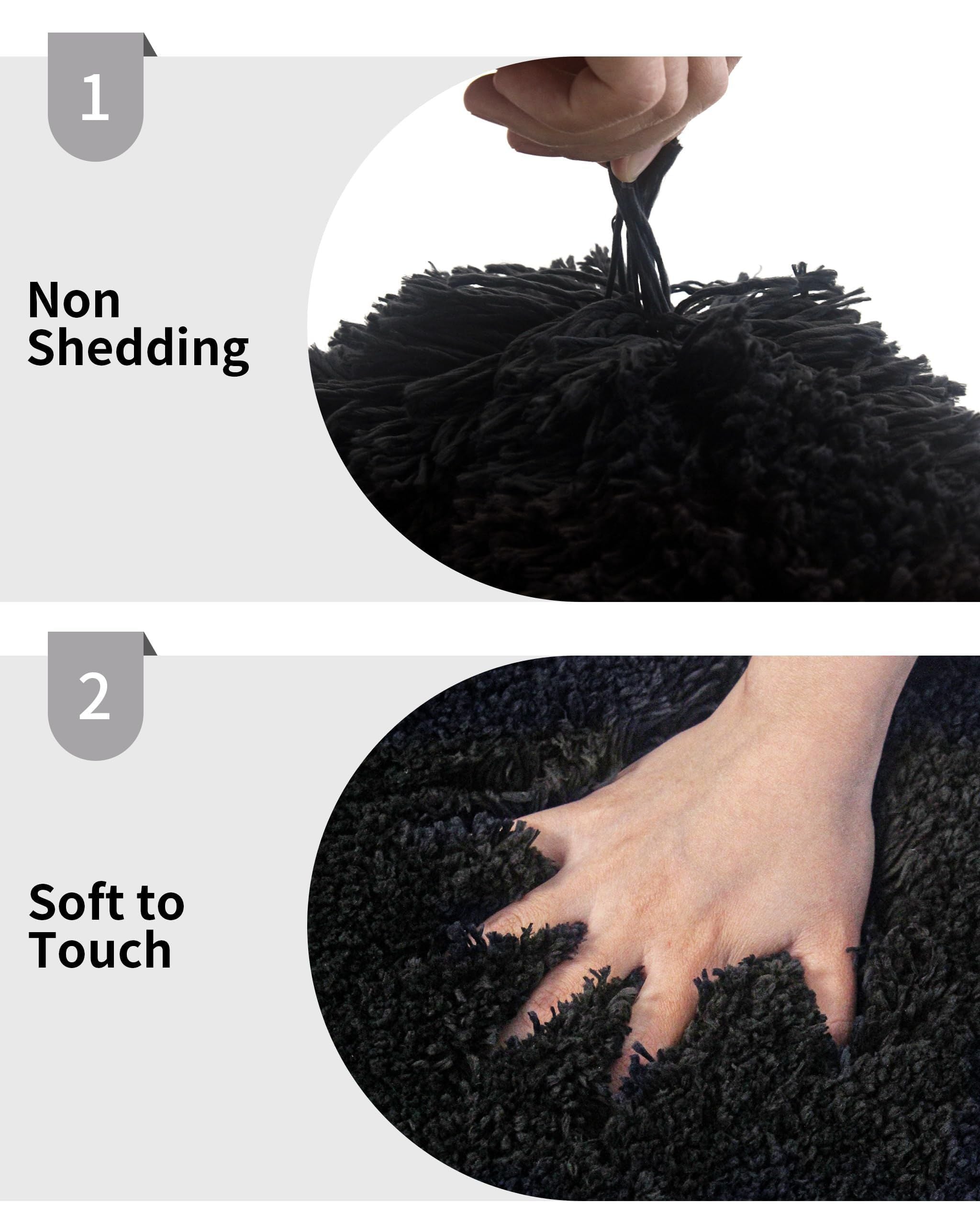 AIESY® Washable Plush Luxury Soft Shaggy Disolla Bath Mat