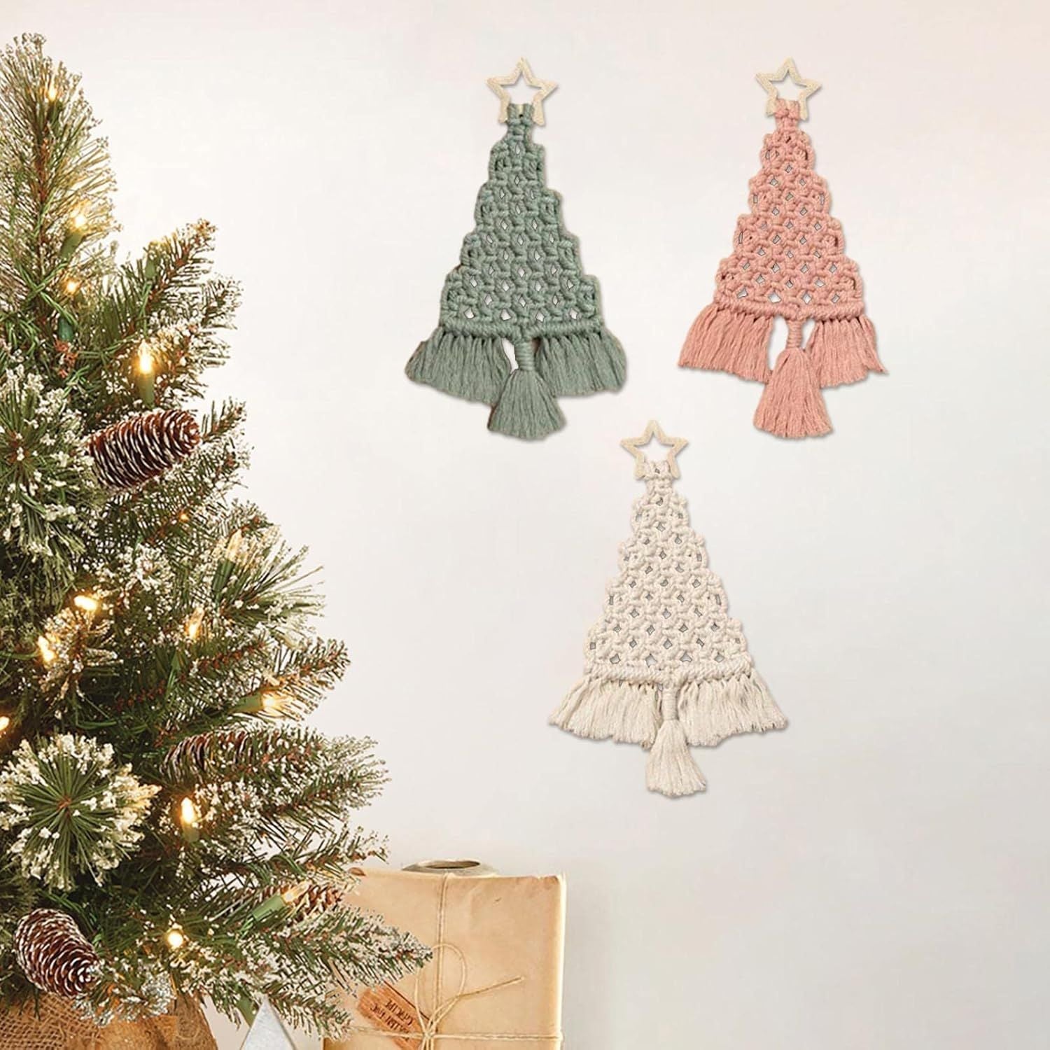 3pcs Tree Macrame Kit Macrame Woven Tree Wall Hangings Ornaments for Home Decorations