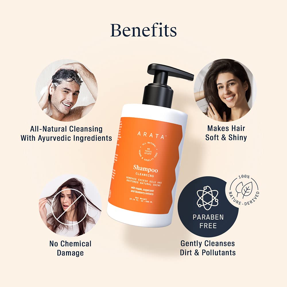 شامبو أراتا الطبيعي للتحكم في إفراز الدهون (300 مل)