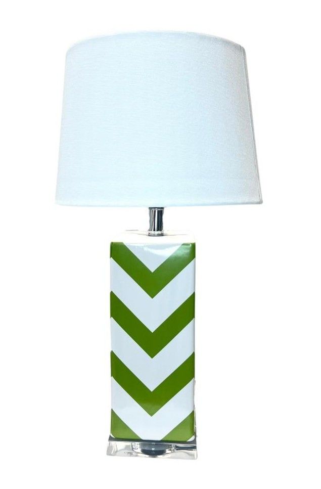 Green &amp; White Table Lamp #TL0385