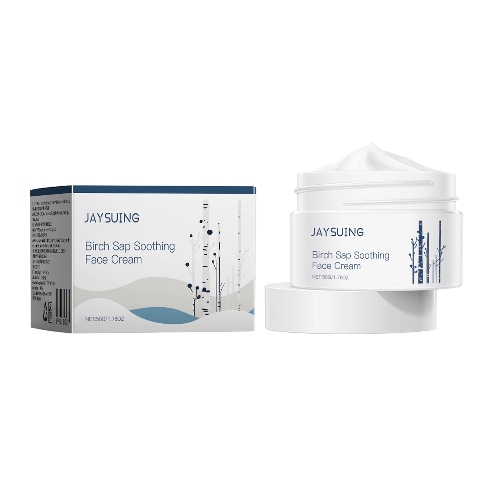 Birch Juice Facial Care Cream, Hydrating Moisturizer for Glowing Skin, Gentle Repair ,50g