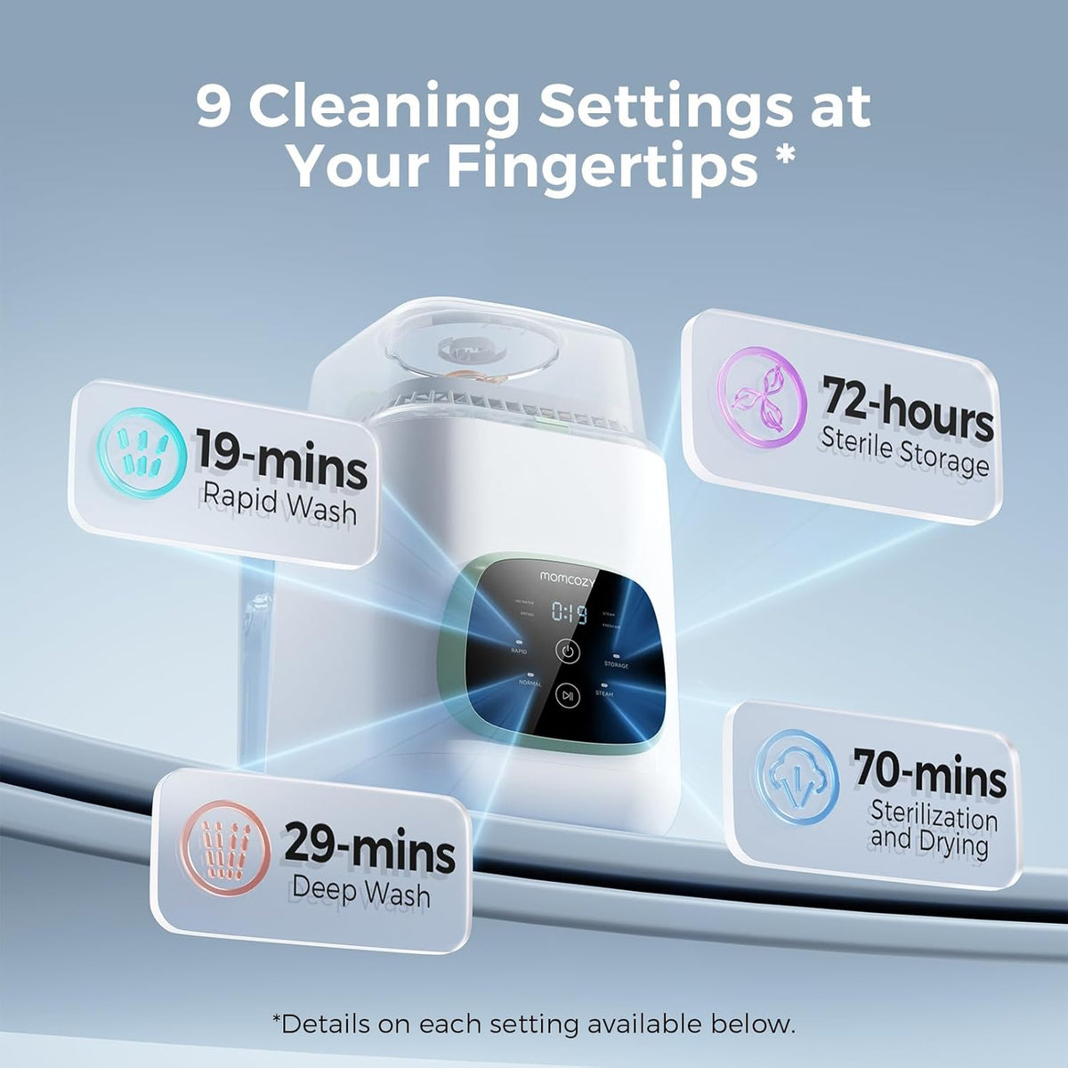 Momcozy KleanPal Pro Baby Bottle Washer and Sterilizer